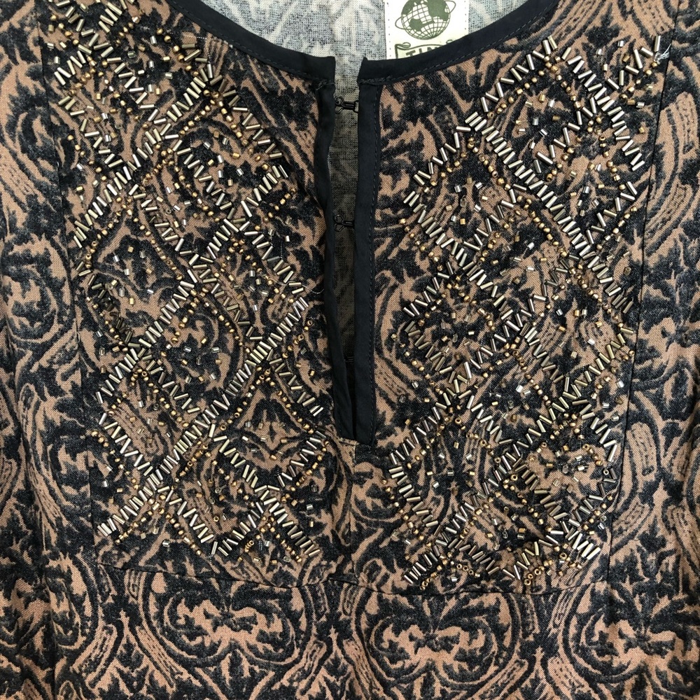 Anthropologie jumpsuit/romper with beading - Picture 5 of 7